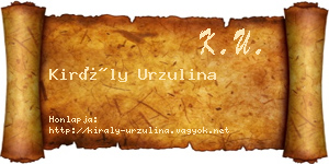 Király Urzulina névjegykártya