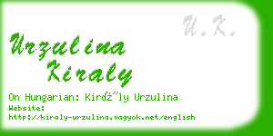 urzulina kiraly business card
